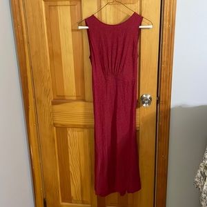 Red polka dot dress